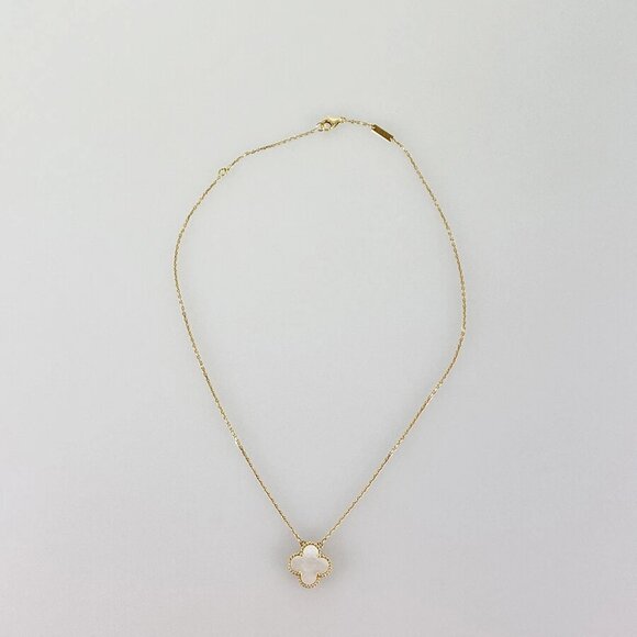 Van Cleef & Arpels Vintage Alhambra Yellow gold shell Necklace - Picture 4 of 12